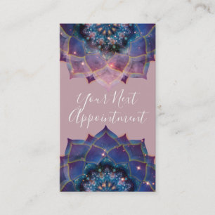 Boho Nebula Bloom   Mandala Design Appointment Card