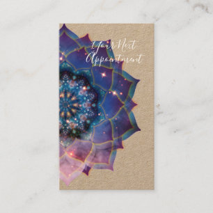 Boho Nebula Bloom   Mandala Design Appointment Card