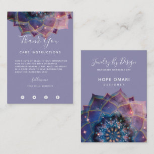 Boho Nebula Bloom Mandala Design Business Card