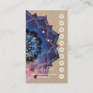 Boho Nebula Bloom Mandala Design Business Card
