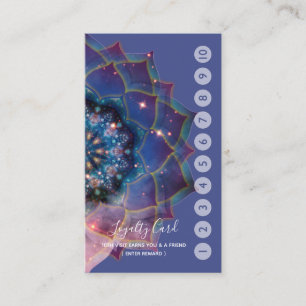 Boho Nebula Bloom   Mandala Design Business Card