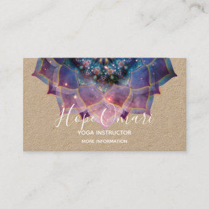 Boho Nebula Bloom   Mandala Design Business Card
