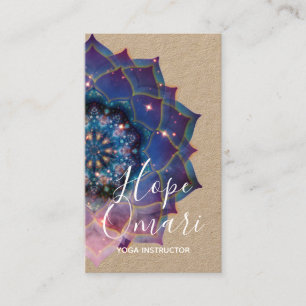 Boho Nebula Bloom Mandala Design Business Card