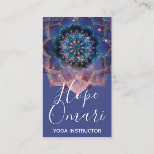 Boho Nebula Bloom   Mandala Design Business Card