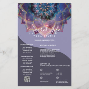 Boho Nebula Bloom Mandala Design Flyer