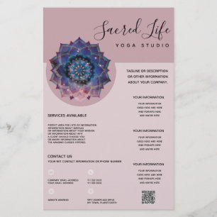 Boho Nebula Bloom Mandala Design Flyer