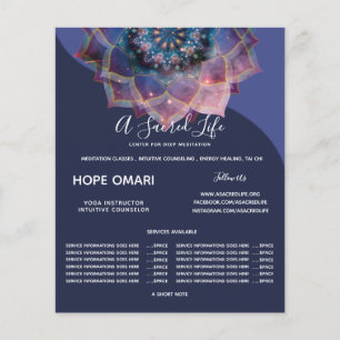 Boho Nebula Bloom Mandala Design Flyer