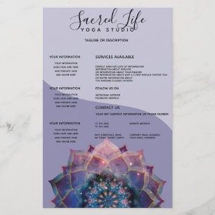Boho Nebula Bloom Mandala Design Flyer