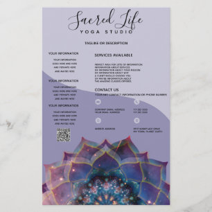 Boho Nebula Bloom   Mandala Design Flyer