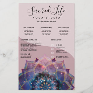 Boho Nebula Bloom Mandala Design Flyer