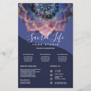 Boho Nebula Bloom Mandala Design Flyer