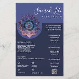 Boho Nebula Bloom Mandala Design Flyer