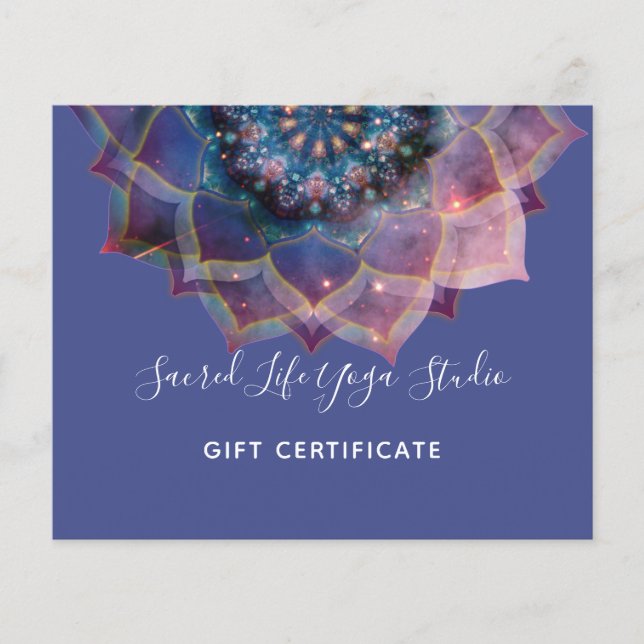 Boho Nebula Bloom | Mandala Design Flyer (Front)