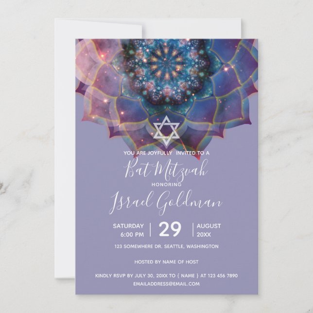 Boho Nebula Bloom | Mandala Design Invitation (Front)