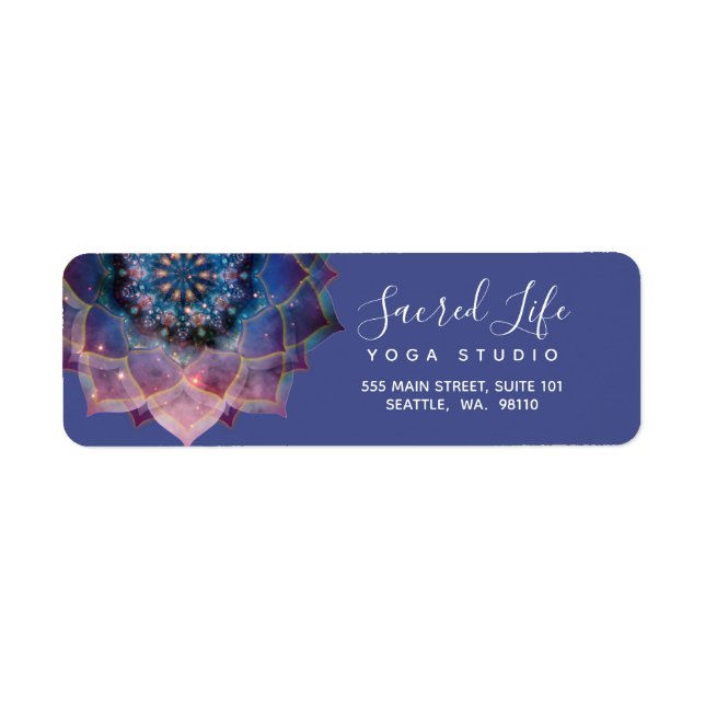 Boho Nebula Bloom | Mandala Design Label (Front)