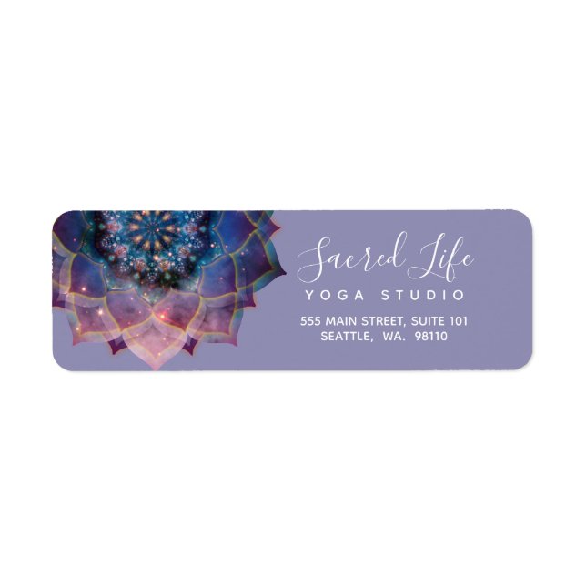 Boho Nebula Bloom | Mandala Design Label (Front)