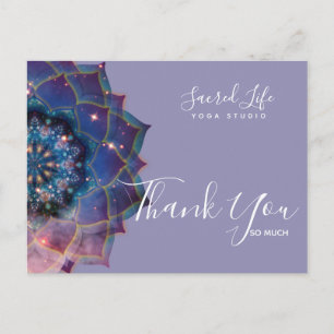 Boho Nebula Bloom   Mandala Design Postcard