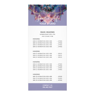 Boho Nebula Bloom   Mandala Design Rack Card