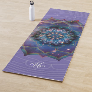 Boho Nebula Bloom Mandala Design Yoga Mat
