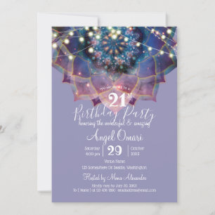Boho Nebula Mandala Invitation