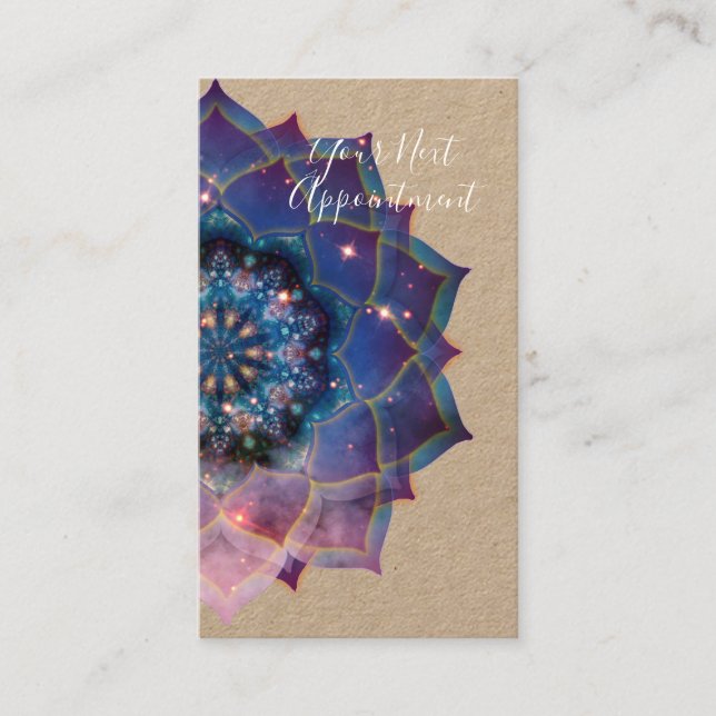 Boho Nebula Mandala, Mystical Appointment Card (Front)