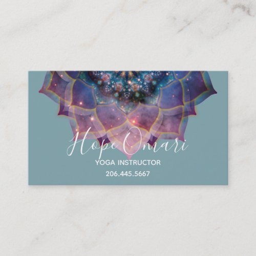 Boho Nebula Mandala Mystical Business Card