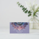 Boho Nebula Mandala, Mystical Business Card (Standing Front)