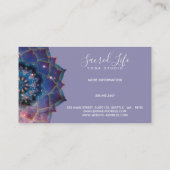Boho Nebula Mandala, Mystical Business Card (Back)