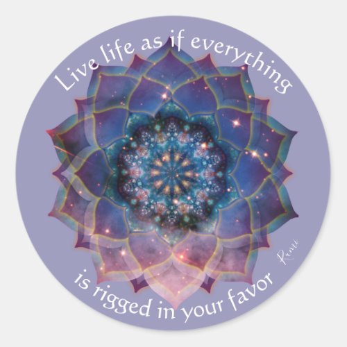 Boho Nebula Mandala Mystical Classic Round Sticker