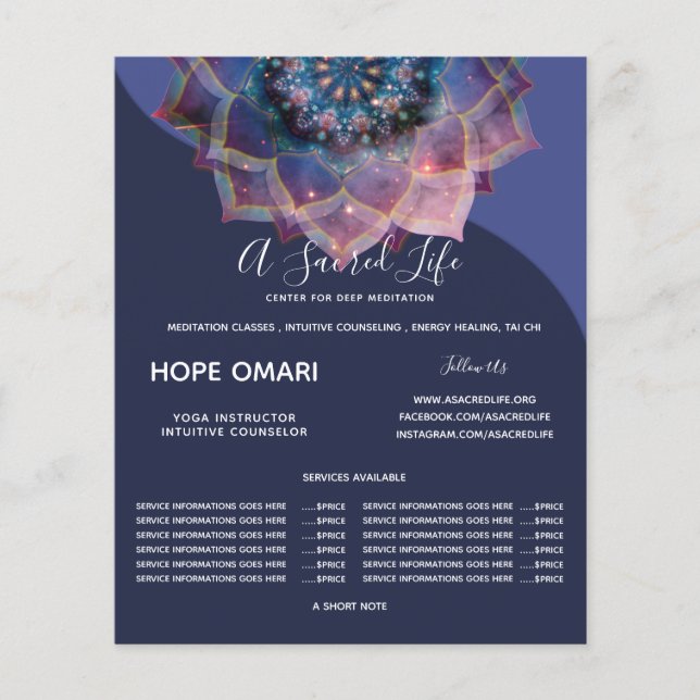 Boho Nebula Mandala, Mystical Flyer (Front)