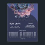 Boho Nebula Mandala, Mystical Flyer<br><div class="desc">This lovely chic floral mandala in shades of purples, blues and pinks, features stars, cloud nebulas and fractals woven into this lotus flower inspired drawing. This bohemian design is available in business cards, invitations, stickers etc… and is available in different layouts and color schemes. Hope you like it :-) thanks...</div>