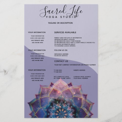 Boho Nebula Mandala Mystical Flyer