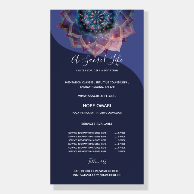 Boho Nebula Mandala, Mystical Foam Board (Front)