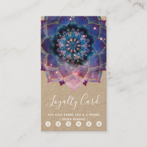 Boho Nebula Mandala Mystical Loyalty Card