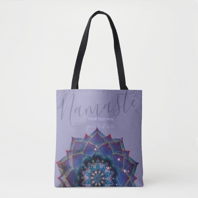 Boho Nebula Mandala, Mystical Tote Bag (Front)