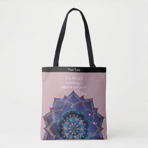 Boho Nebula Mandala Mystical Tote Bag