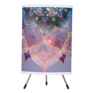 Boho Nebula Mandala, Mystical Tripod Lamp