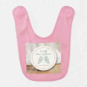 Boho Neutral Angel Wings Baby Shower Favor Sticker Bib