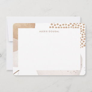 Boho Neutral Bohemian Beige Tonal Personalized Not Note Card