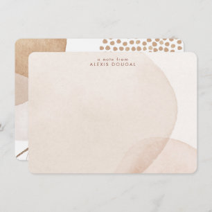 Boho Neutral Bohemian Beige Tonal Personalized Note Card