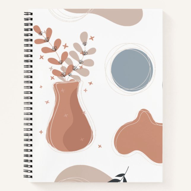 Boho Neutral	Clean Notebook Journal | garden time (Front)