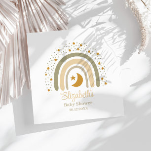 Boho Neutral Rainbow Baby Shower Napkins