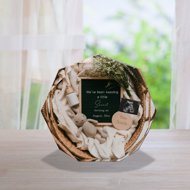 boho neutral ultrasound pregnancy announcement  photo block (Creator Uploaded)