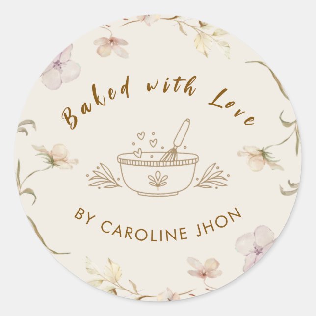 Boho Neutral	Vintage Baking Sticker | cookie squad (Front)
