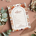 Boho Neutral Watercolor Pampas Wedding Advice Card<br><div class="desc">Boho Neutral Watercolor Pampas Wedding Advice Card. (1) For further customization,  please click the "customize further" link and use our design tool to modify this template. (2) If you prefer Thicker papers / Matte Finish,  you may consider to choose the Matte Paper Type.</div>