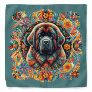 Boho newfoundland emblem bandana