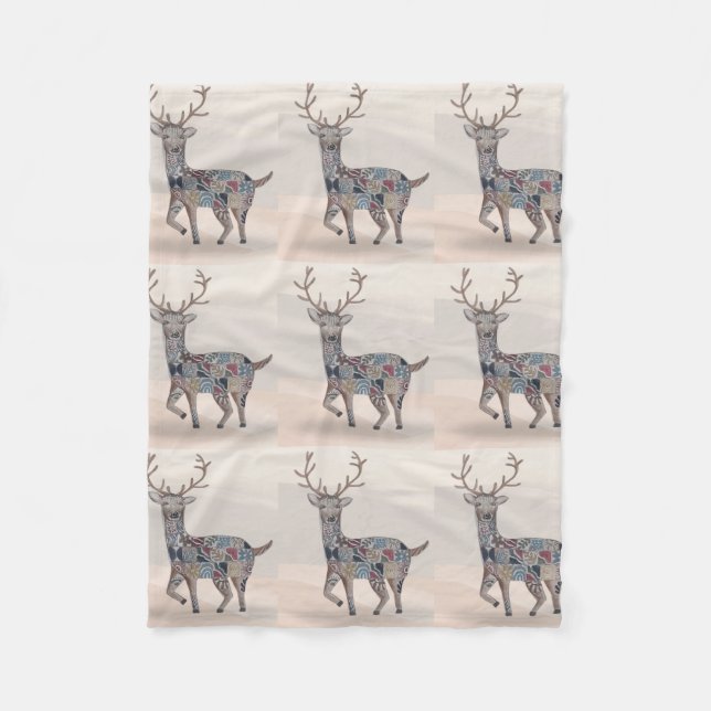 Boho Nursery Art Baby Blanket (Front)