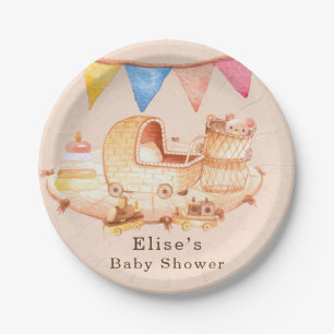 Boho Nursery Baby Crib Toys Baby Shower Paper Plates