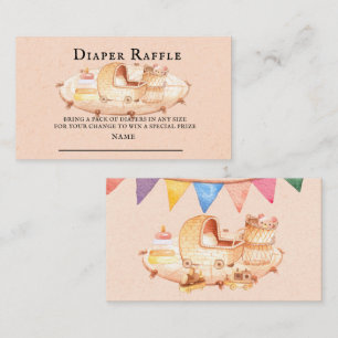 Boho Nursery Baby Crib Toys Diaper Raffle Business Card