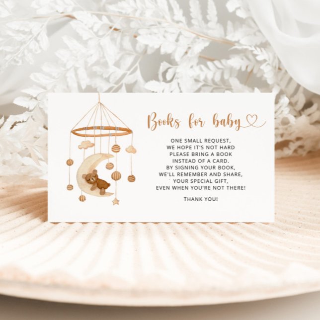 Boho nursery books for baby ticket enclosure card (Creator Uploaded)